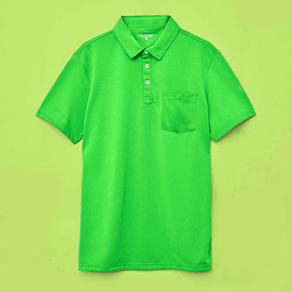 Polo Republica Men's Essentials Tailored Collar Pocket Polo Shirt Lime