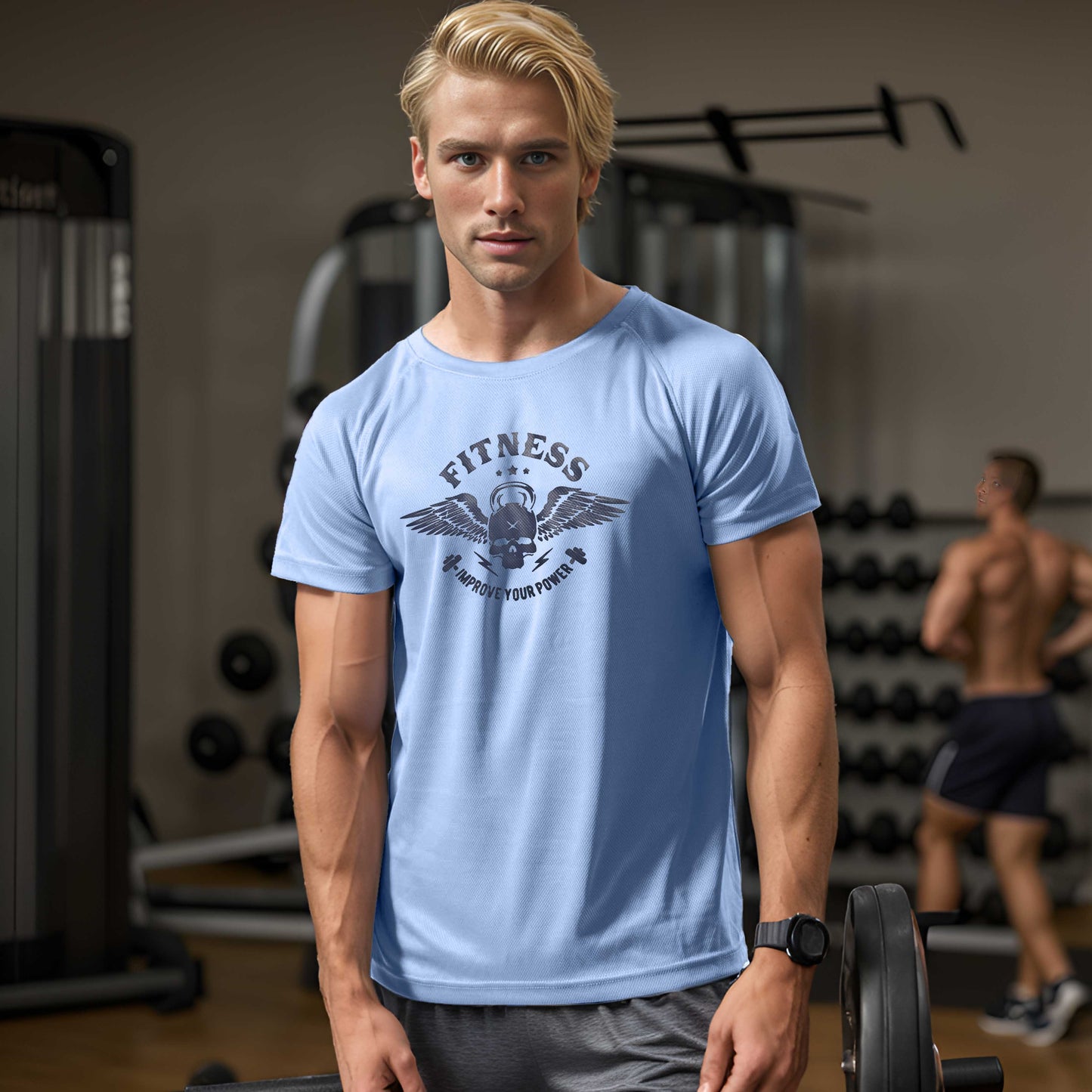 Polo Republica Men's Fitness Power Printed Activewear Tee Shirt