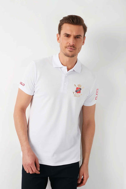 Polo Republica Men's Polo Crest & 5 Embroidered Short Sleeve Polo Shirt