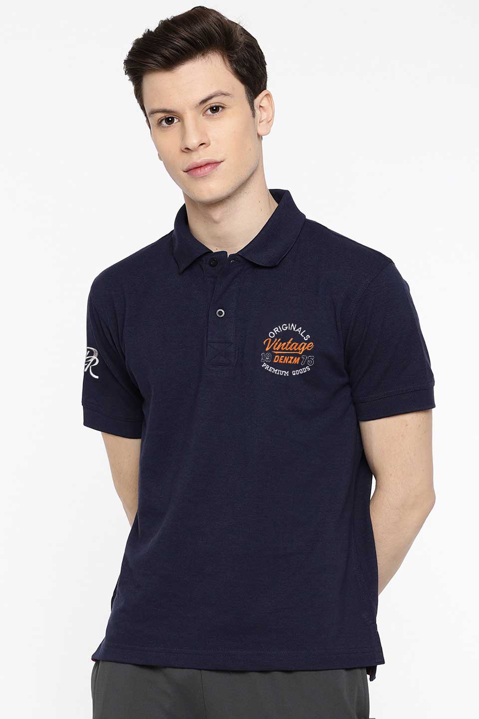 Polo Republica Men's Vintage Embroidered Short Sleeve Polo Shirt