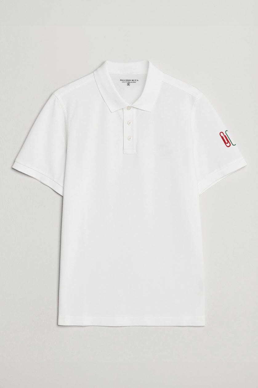 Polo Republica Men's Paper Clips Embroidered Polo Shirt Men's Polo Shirt Polo Republica 