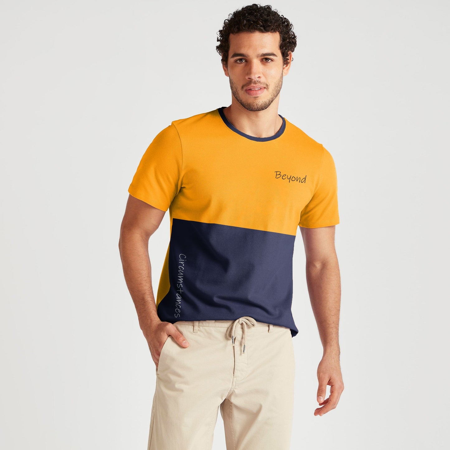 Polo Republica Beyond Circumstances Men's T-Shirt Men's Tee Shirt Polo Republica Yellow & Navy S 