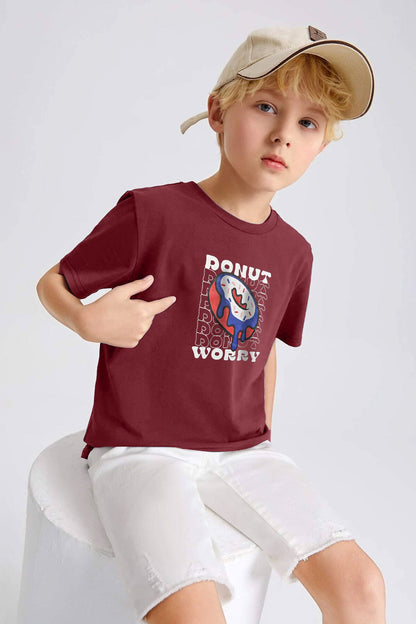 Polo Republica Boy's Donut Worry Printed Tee Shirt