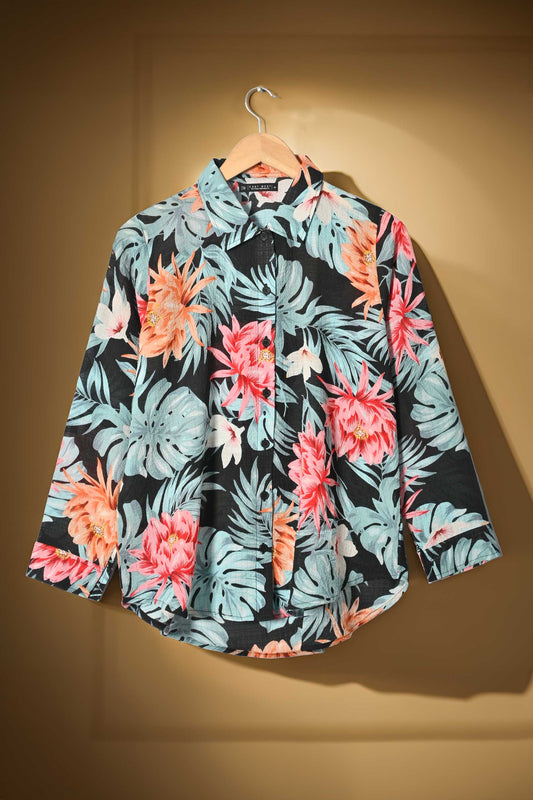 East West Women's Floral Printed Casual Shirt