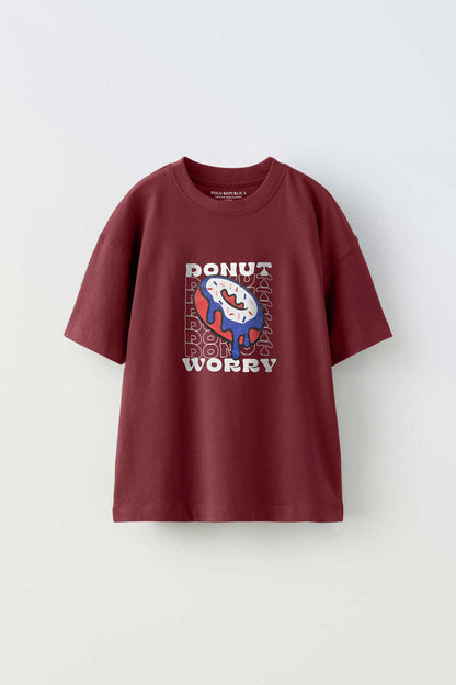 Polo Republica Boy's Donut Worry Printed Tee Shirt