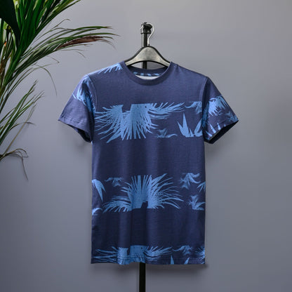 Polo Republica Men's Palm Tree Printed Short Sleeve Tee Shirt