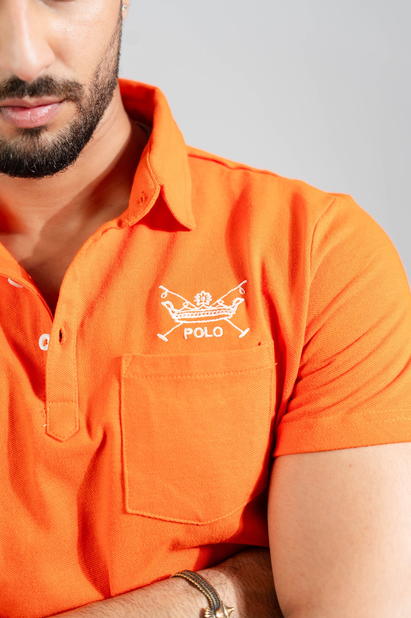 Polo Republica Men's Crown Polo & 8 Embroidered Pocket Polo Shirt