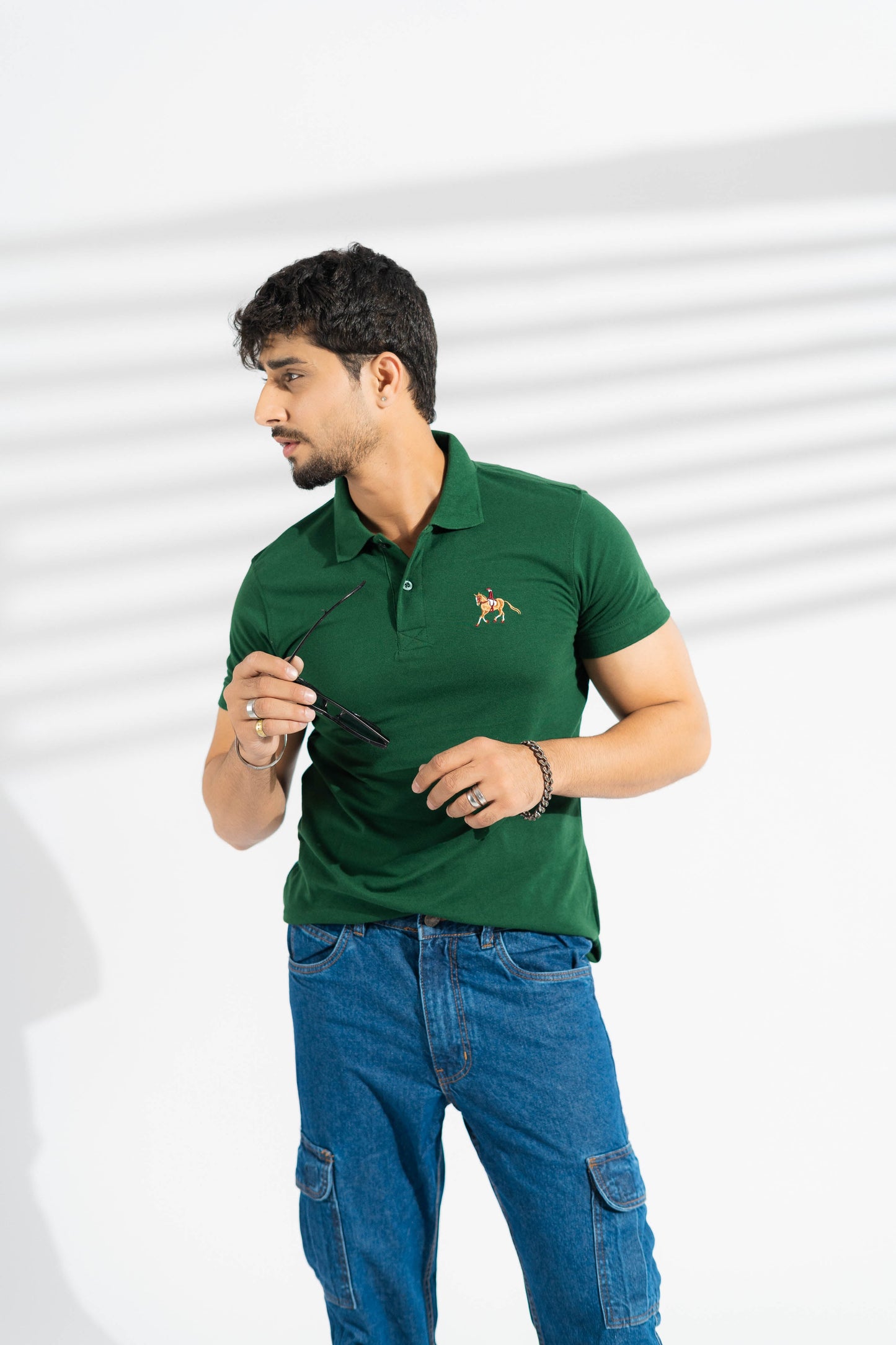 Polo Republica Men's Horse Rider Embroidered Short Sleeve Polo Shirt