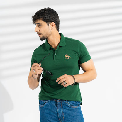 Polo Republica Men's Horse Rider Embroidered Short Sleeve Polo Shirt