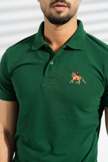 Polo Republica Men's Horse Rider Embroidered Short Sleeve Polo Shirt