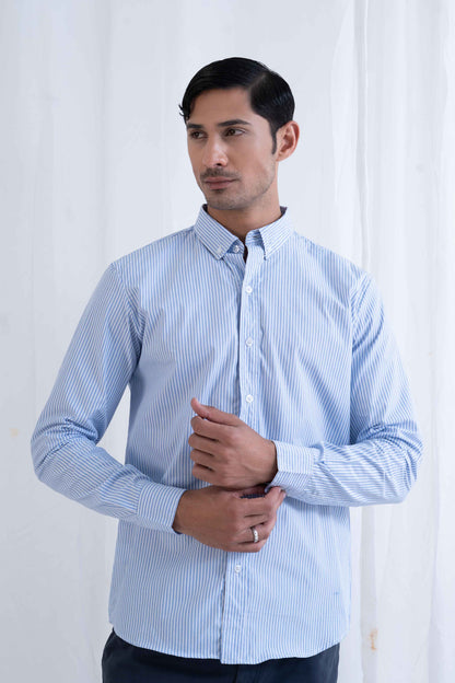 Polo Republica Men's Pinstriped Casual Shirt