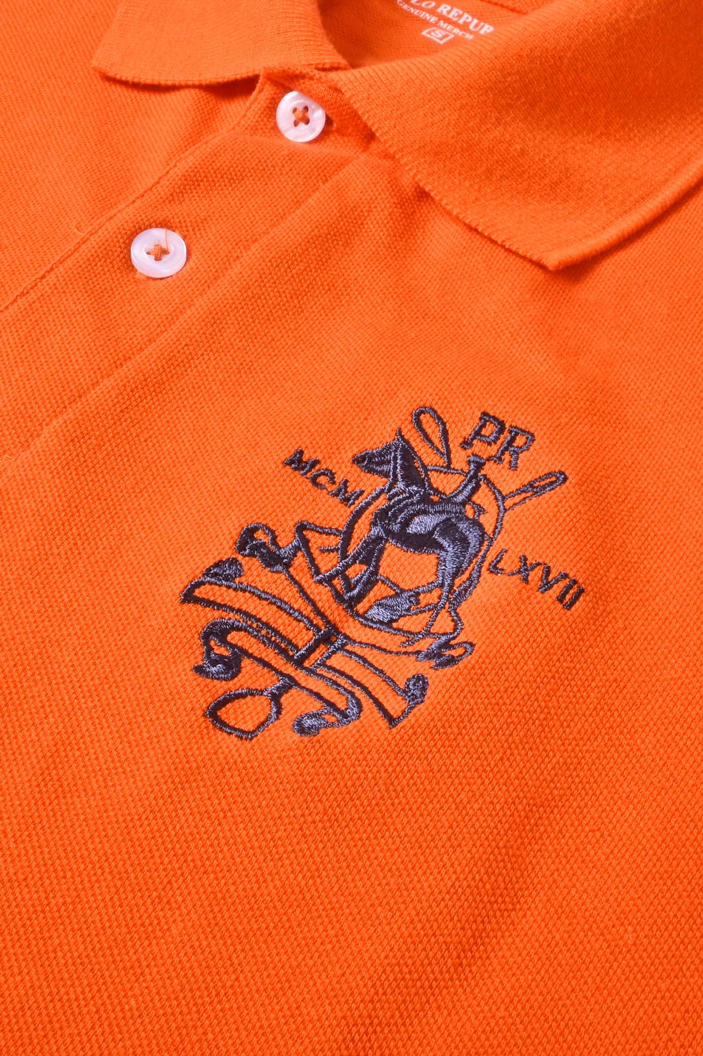 Polo Republica Men's Pony Polo Crest & 8 Embroidered Short Sleeve Polo Shirt