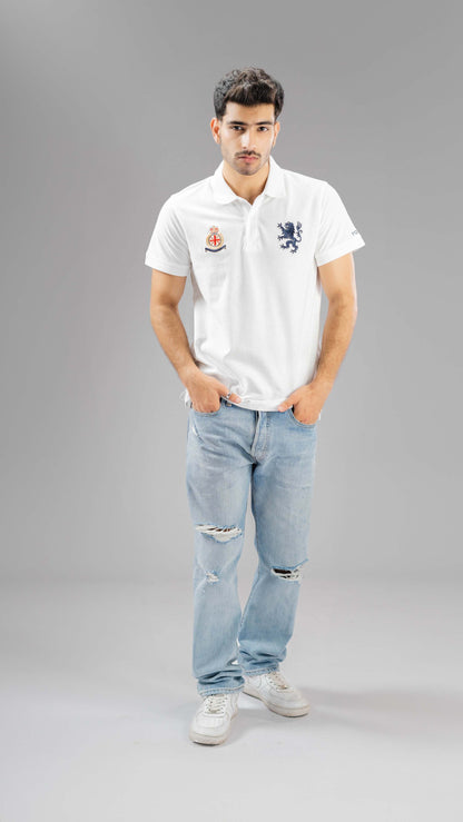 Polo Republica Men's Lion Polo & Crest Embroidered Short Sleeve Polo Shirt