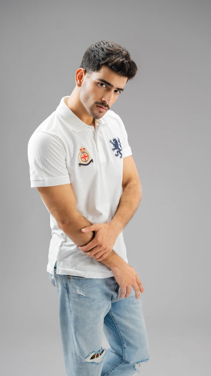 Polo Republica Men's Lion Polo & Crest Embroidered Short Sleeve Polo Shirt