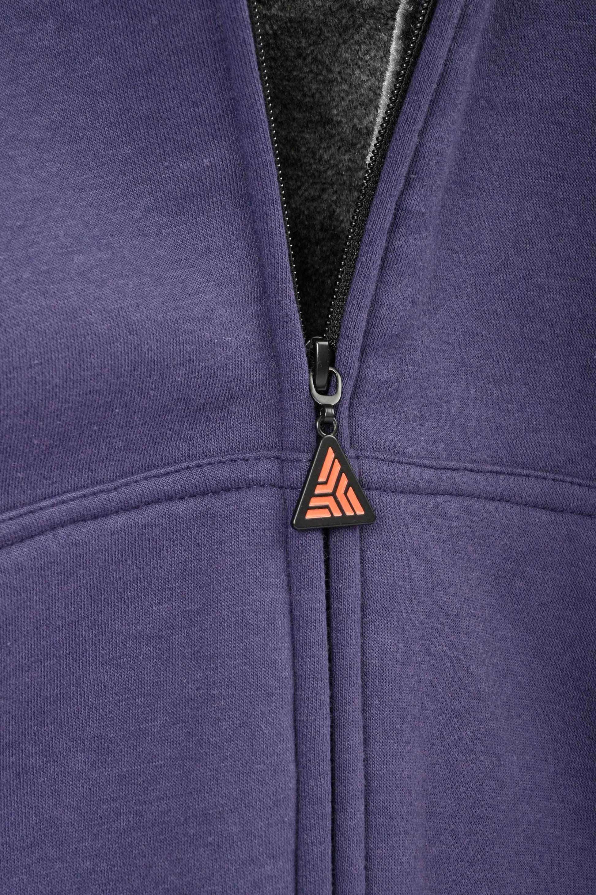 Axinite Unisex AX 96 Contrast Panel Fleece Zipper Hoodie Unisex Zipper Hoodie Image 