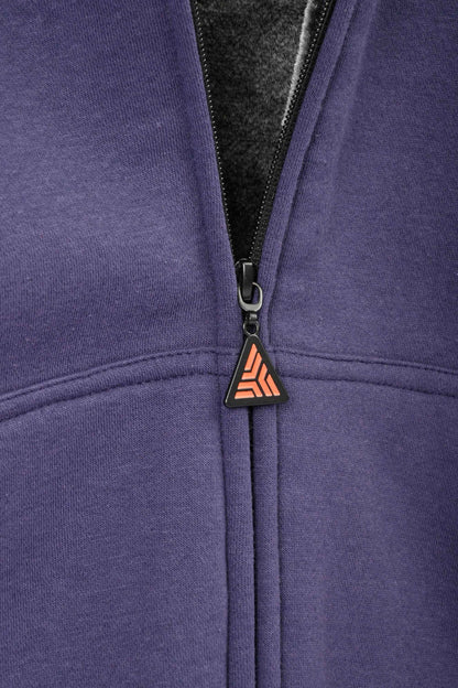 Axinite Unisex AX 96 Contrast Panel Fleece Zipper Hoodie Unisex Zipper Hoodie Image 