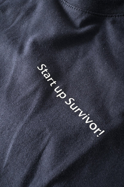 Men's Start Up Survivor Printed Crew Neck Tee Shirt