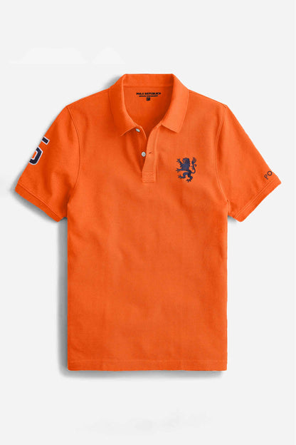 Polo Republica Men's Lion Polo & 5 Embroidered Short Sleeve Polo Shirt