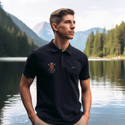 Polo Republica Men's PRC & Polo Embroidered Pocket Polo Shirt