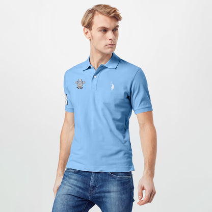 Polo Republica Men's Pony & Three Feathers Embroidered Short Sleeve Polo Shirt