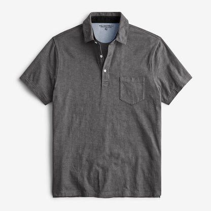 Polo Republica Men's Essentials Tailored Collar Pocket Polo Shirt Graphite