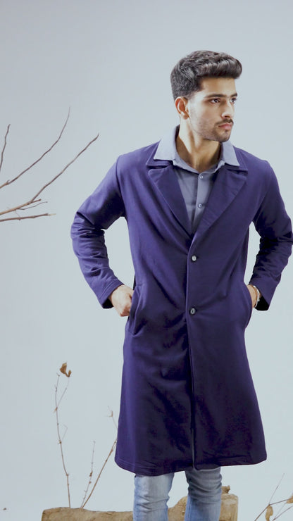 Polo Republica Men's Winter Fleece Long Coat