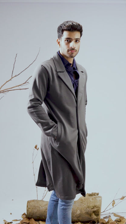 Polo Republica Men's Winter Fleece Long Coat
