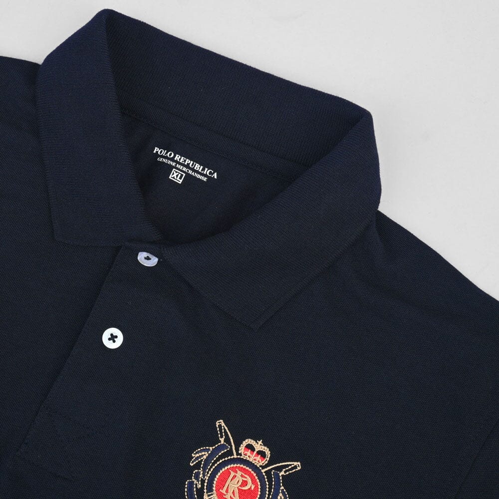 Polo Republica Men's PRC Crest & 4 Embroidered Polo Shirt Men's Polo Shirt Polo Republica 
