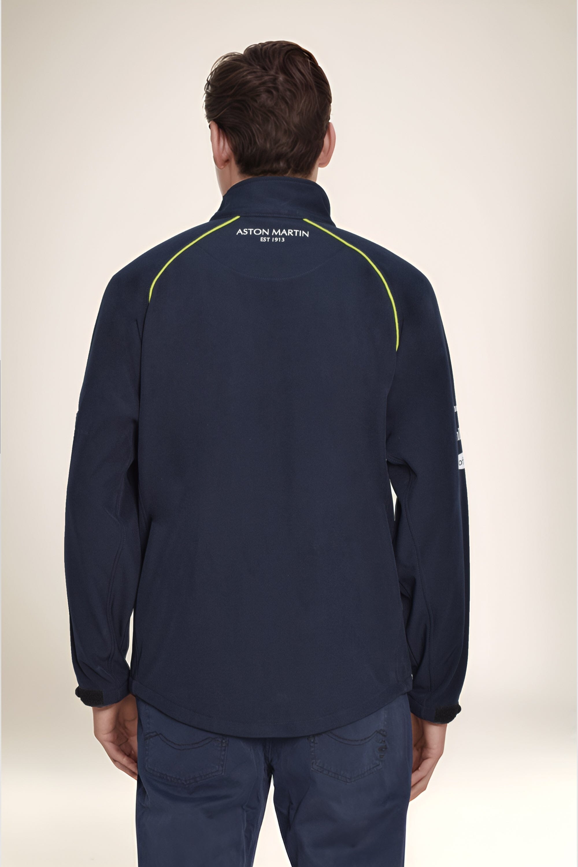 Aston Martin Official Mens popular Fleece Jacket XS 007 - Embroidered w Vertical Stripes