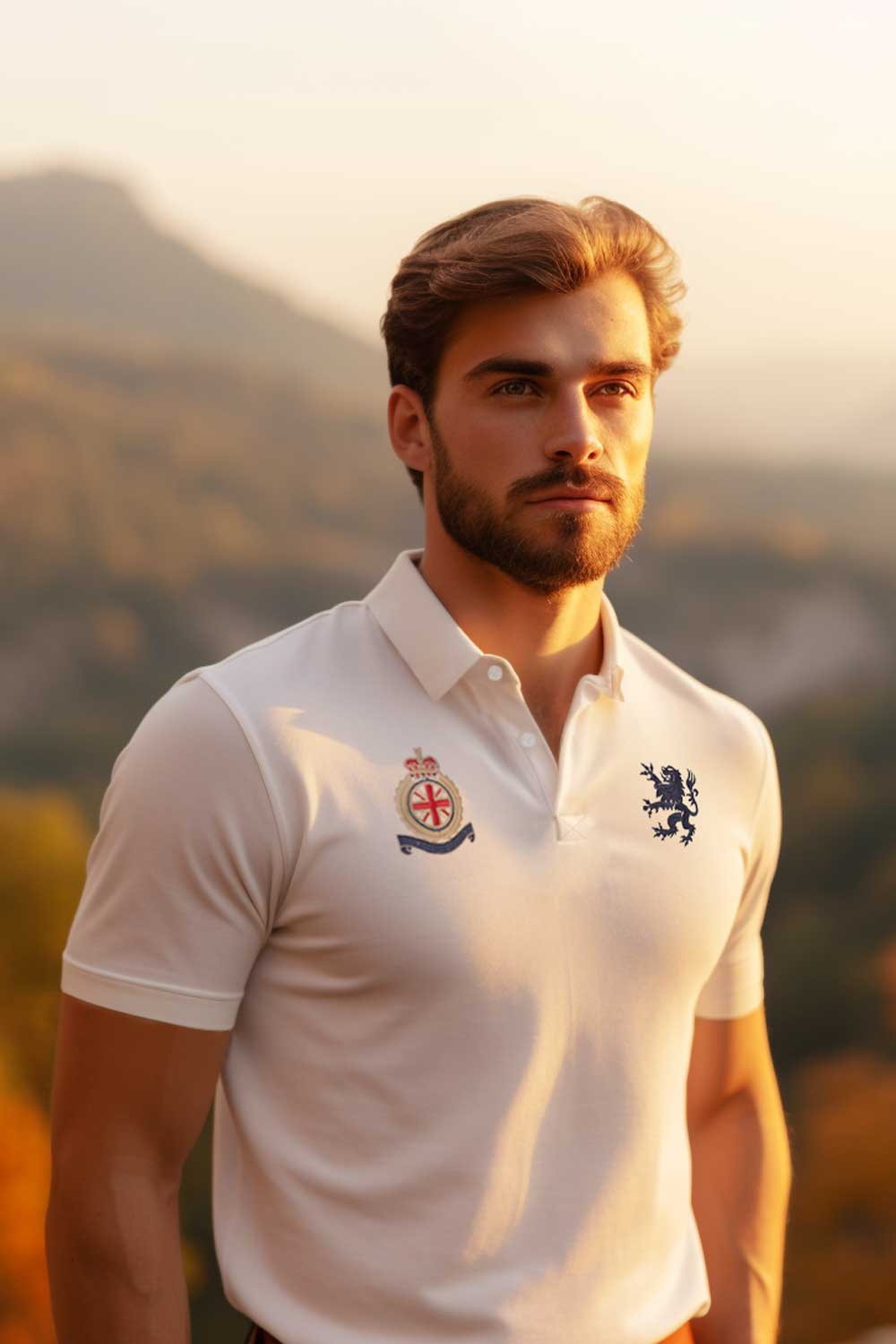 Polo Republica Men's Lion Polo & Crest Embroidered Short Sleeve Polo Shirt