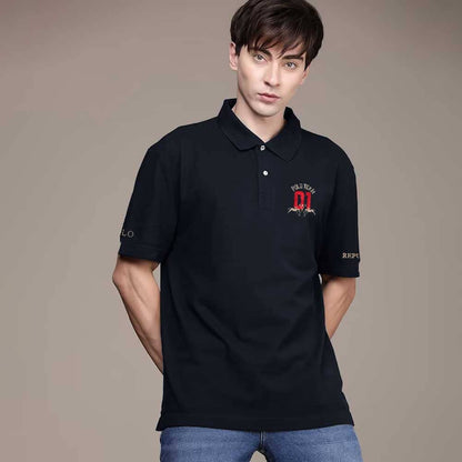 Polo Republica Men's Moose & Italian Embroidered Short Sleeve Polo