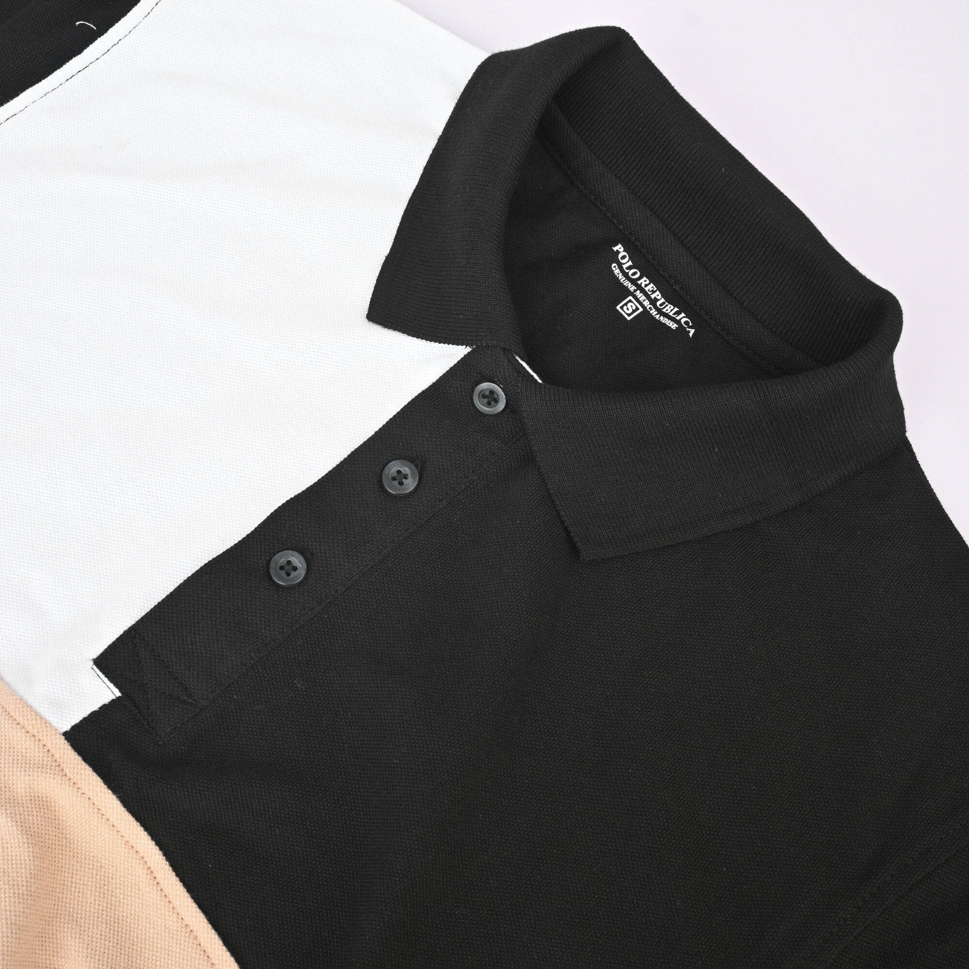 Polo Republica Men's Orlova Contrast Panels Style Polo Shirt