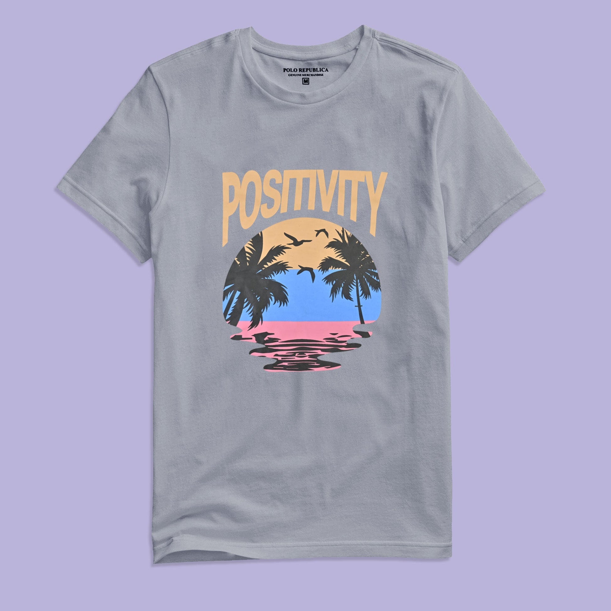 Polo Republica Men's Positivity Printed Short Sleeve Tee Shirt