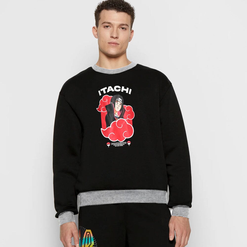 Polo Republica Men's Itachi Printed Contrast Neck Fleece Sweat Shirt Men's Sweat Shirt Polo Republica 