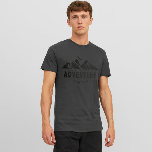 Polo Republica Men's Mountain Adventure Printed Crew Neck Tee Shirt