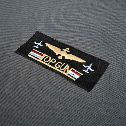 Polo Republica Men's Top Gun & Arrow Embroidered Raglan Sleeve Pique Tee Shirt