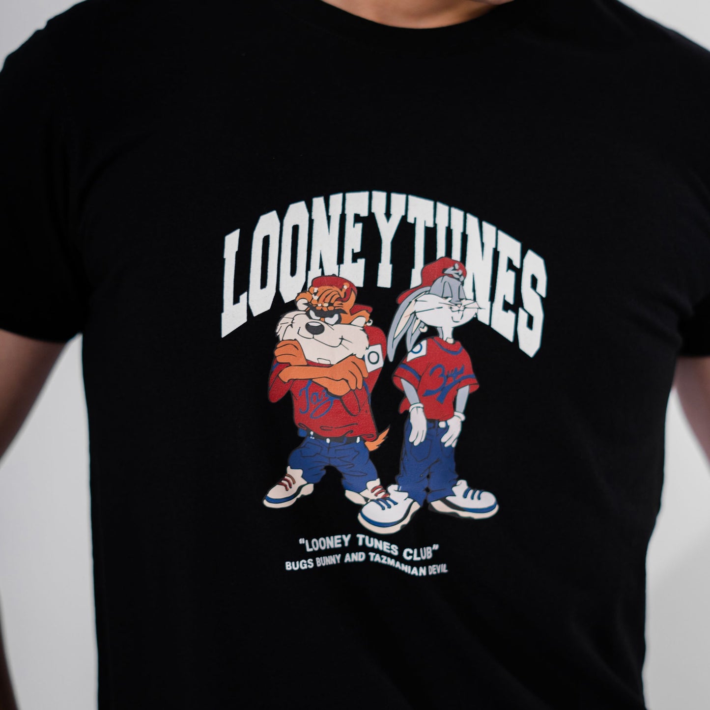 Polo Republica Men's Looney Tunes Printed Crew Neck Tee Shirt