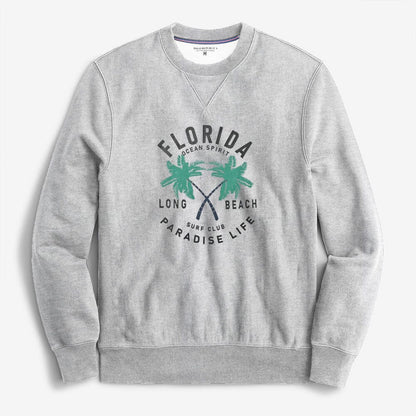 Polo Republica Men's Florida Ocean Printed Fleece Sweat Shirt