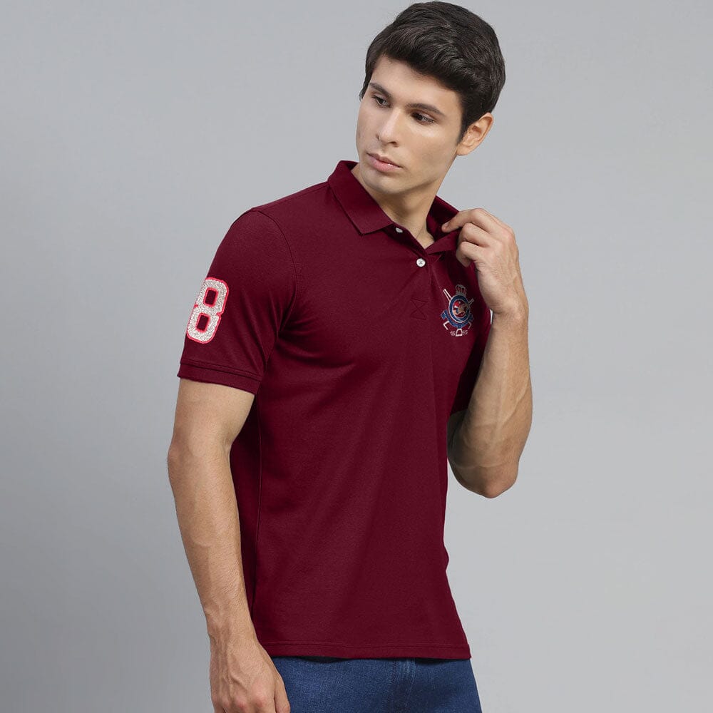 Polo Republica Men's Crest & 8 Embroidered Short Sleeve Polo Shirt Men's Polo Shirt Polo Republica 