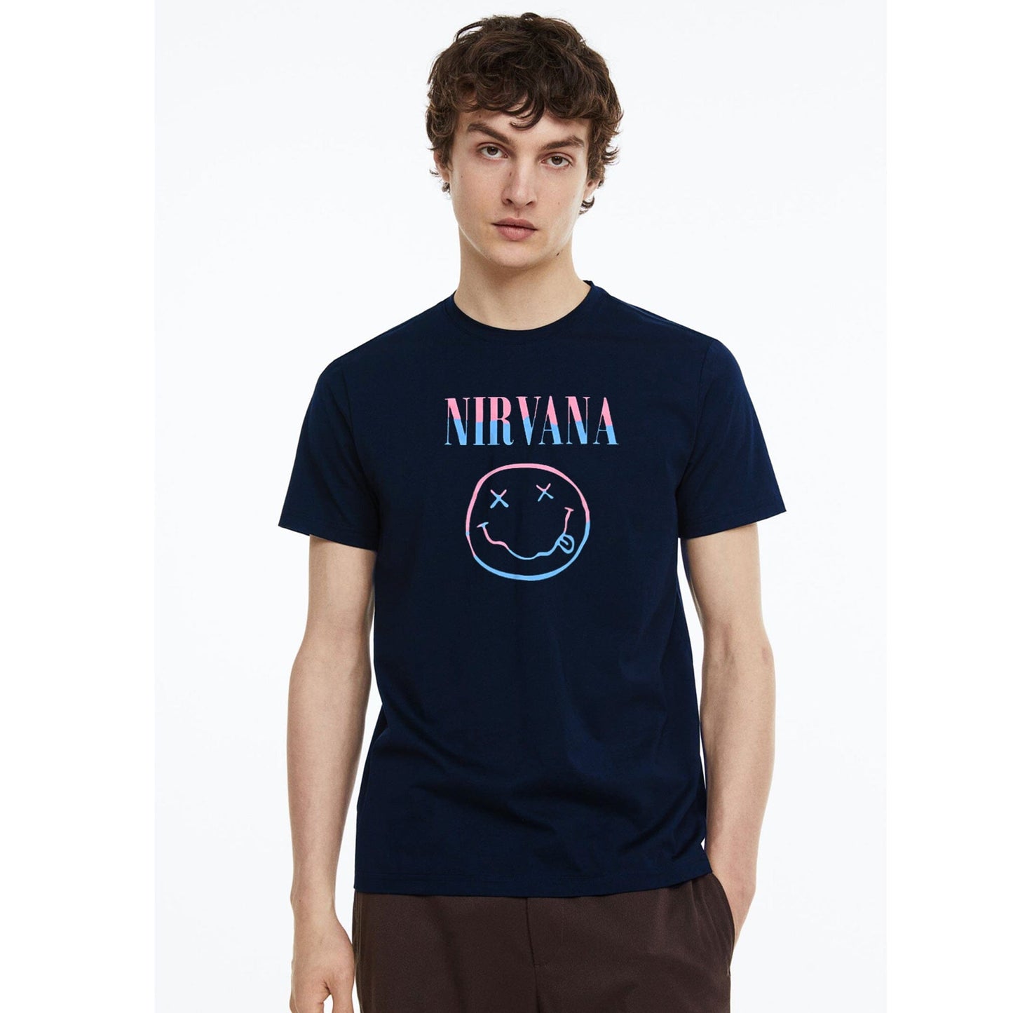 Polo Republica Men's Nirvana Printed Crew Neck Tee Shirt Men's Tee Shirt Polo Republica Navy S 