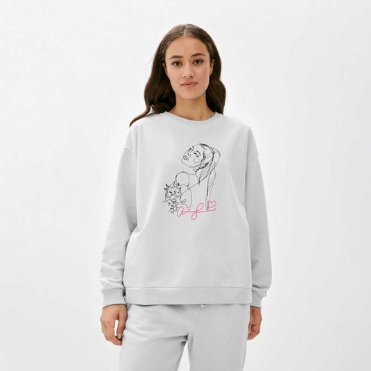 Polo Republica Women's Adriana Grande Printed Fleece Sweatshirt Women's Sweat Shirt Polo Republica 