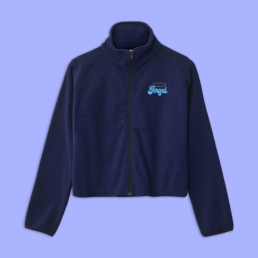 Polo Republica Women's Angel Embroidered Polar Fleece Zipper Jacket Women's Jacket Polo Republica Navy S 