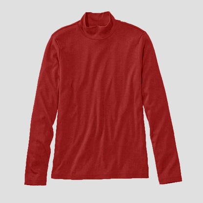 Polo Republica Women's Rib Long Sleeves High Neck Sweatshirt Women's Sweat Shirt Polo Republica Red S 