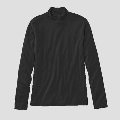 Polo Republica Women's Rib Long Sleeves High Neck Sweatshirt Women's Sweat Shirt Polo Republica Smog Black S 